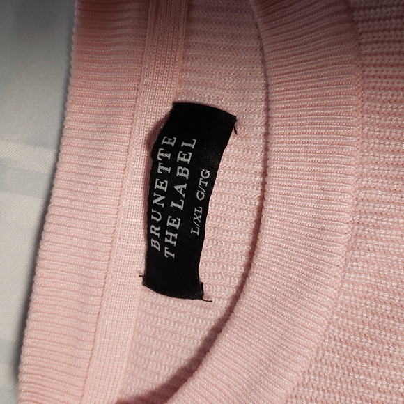 🤎Brunette The Label pink ribbed sweater L/XL p2p 23 🤎 - Picture 5 of 8